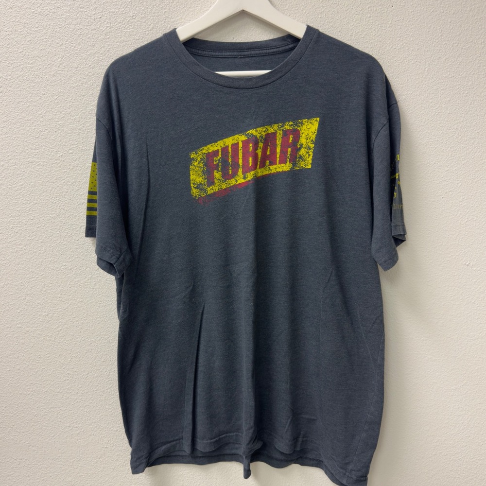 Grunt Style FUBAR T-Shirt Mens XL Gray Graphic Tee Short Sleeve